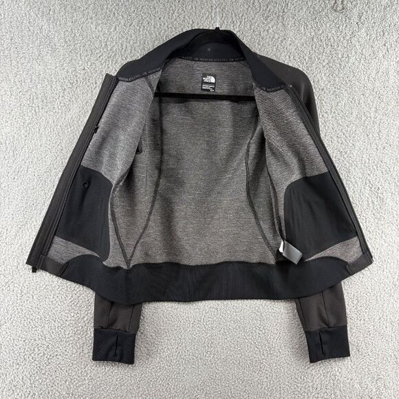 North face women's track jacket size small black gray - Picture 9 of 14